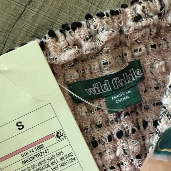 Wild Fable Pink Tweed Tank Top - Picture 2 of 4